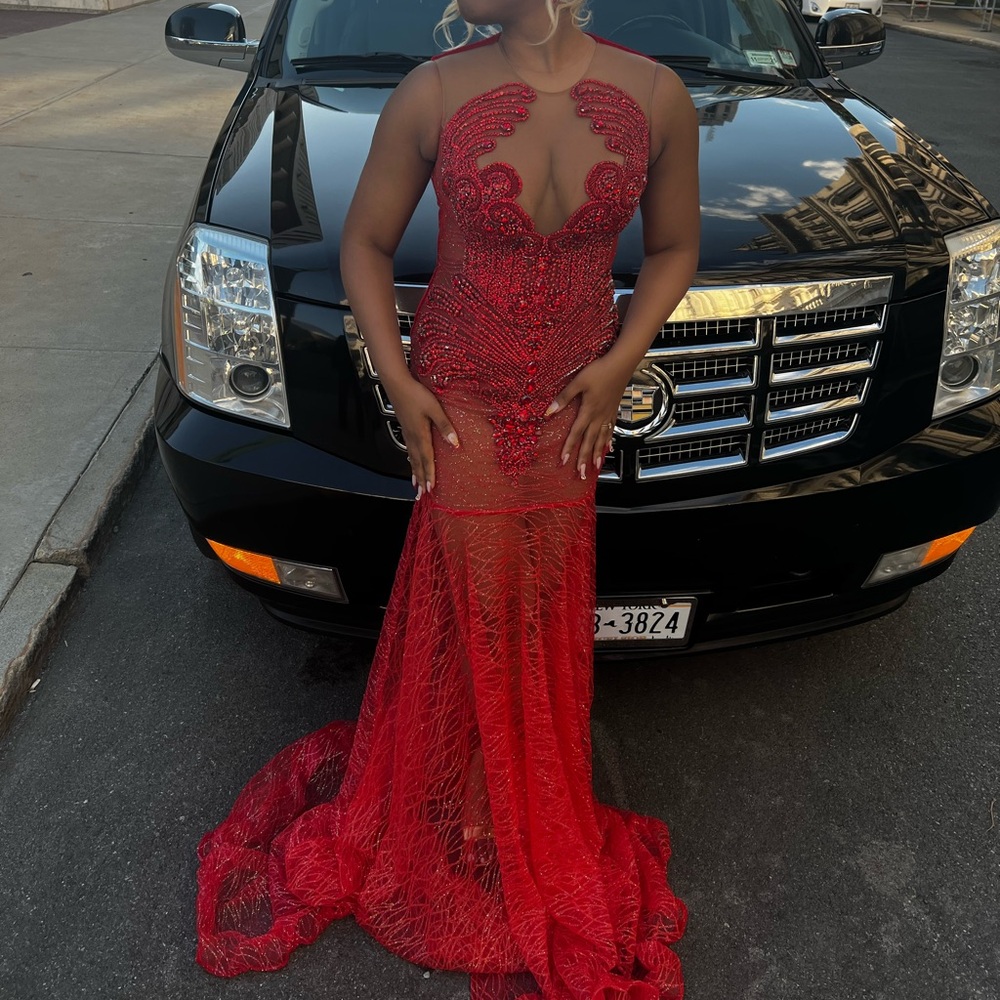 Algist Red beaded dress (Red Maya Dress)